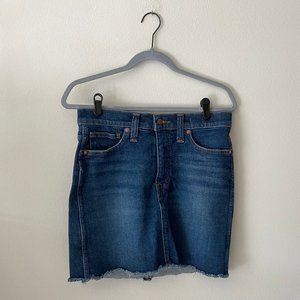 NWOT Madewell Stretch Denim Straight Mini Skirt